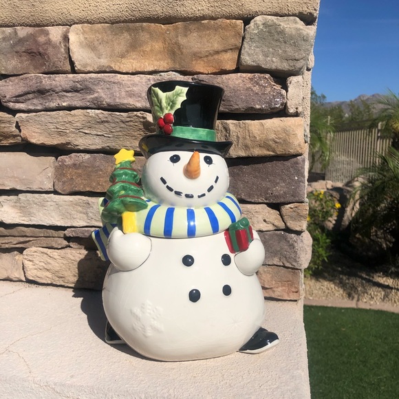 Christmas cookie jar snowman by Fritz and Floyd - Picture 16 of 16